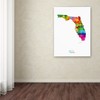 Trademark Fine Art Michael Tompsett 'Florida Map' Canvas Art, 18x24 MT0702-C1824GG